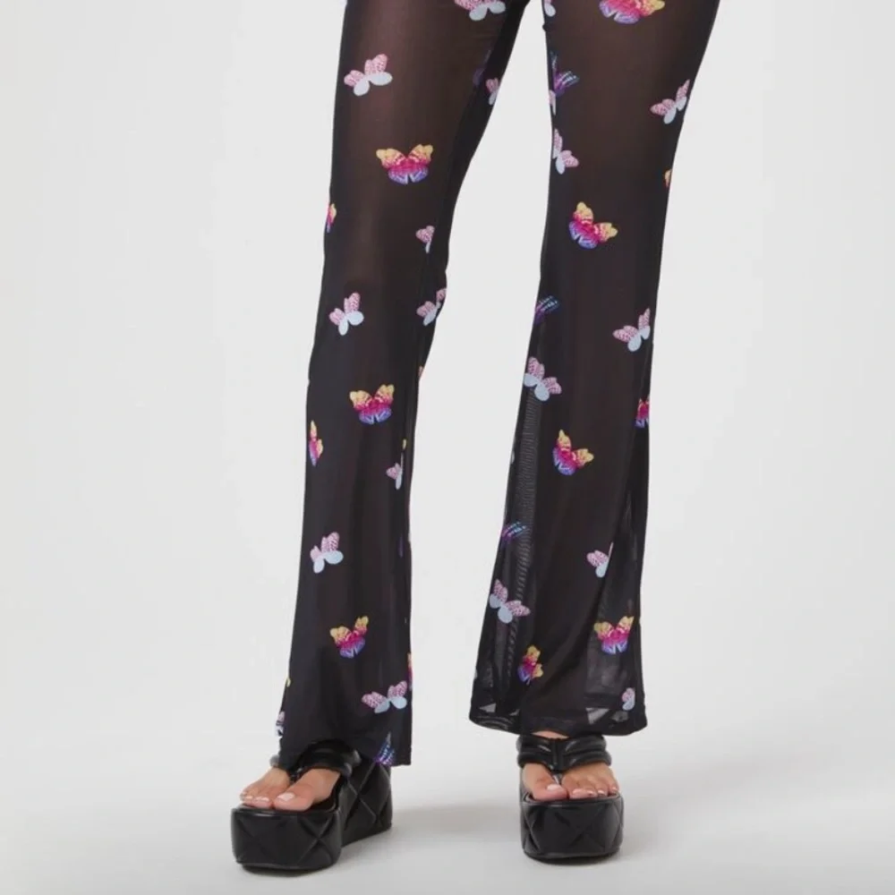 NWT Forever 21 Butterfly Mesh Pants - Picture 6 of 6